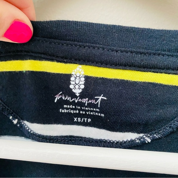 Free People Rising Tide Striped Tee Sz XS - Picture 4 of 10